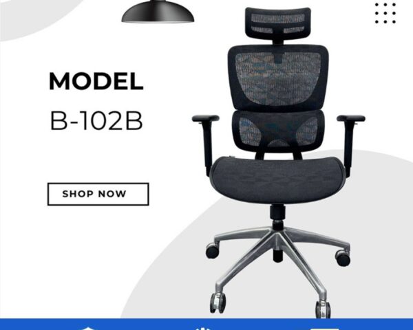 Ghế công thái học BC-102B ergonomic chân nhôm