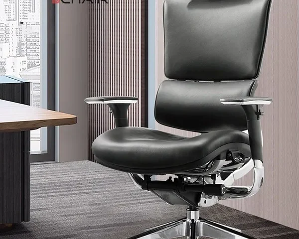 Ghế công thái học B-801D bọc da thật cao cấp